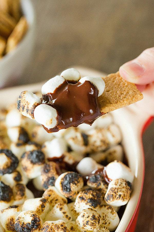 No-Bake S'mores Dip - No campfire needed! | browneyedbaker.com