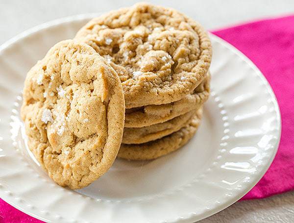 Salted Peanut Butter-Butterscotch Chip Cookies | browneyedbaker.com