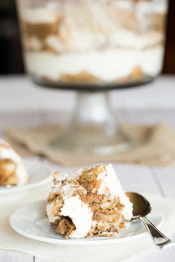 Easy Tiramisu Trifle - All the wonderful flavors of a classic tiramisu but without the fuss of making custard! | browneyedbaker.com