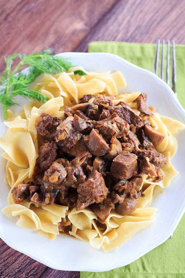 Slow Cooker Beef Stroganoff - Wonderfully tender beef in a rich and flavorful sauce. | browneyedbaker.com