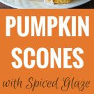 Pumpkin Scones with Spiced Glaze - A Starbucks copycat! | https://apex-male.info/pumpkin-scones-spiced-glaze/