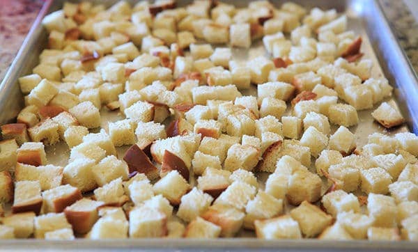 Sausage, Apple & Sage Stuffing made with Challah bread. | https://apex-male.info/sausage-apple-sage-stuffing/