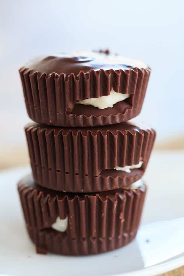 Dark Chocolate Coconut Cups | browneyedbaker.com