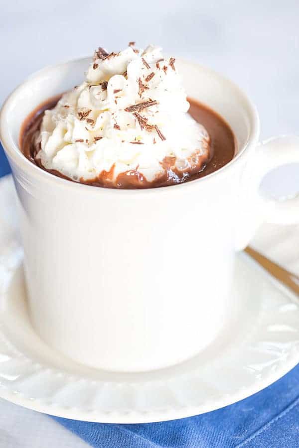 Italian Hot Chocolate (Cioccolata Calda) - The thickest, richest, most amazing hot chocolate I've ever tasted! 