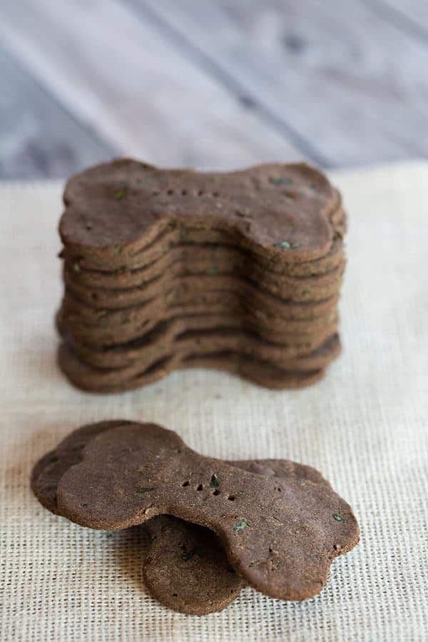 Mint-Buckwheat Homemade Dog Treats for Einstein's 9th Birthday! | browneyedbaker.com