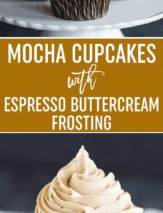 Mocha Cupcakes with Espresso Buttercream Frosting - An easy recipe and a perfect way to get your dessert and coffee fix all in one!