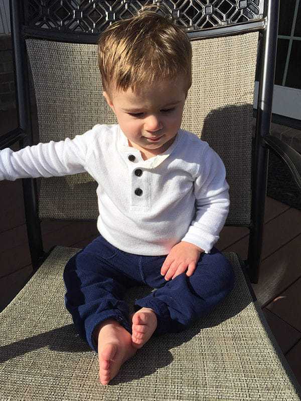 Joseph getting some sun!!