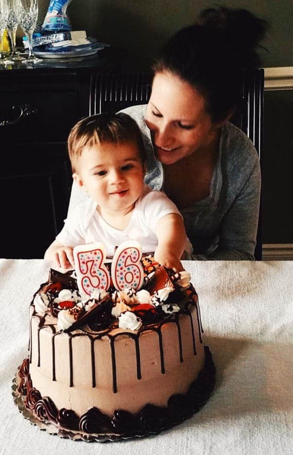 Joseph helping me blow out my birthday candles!