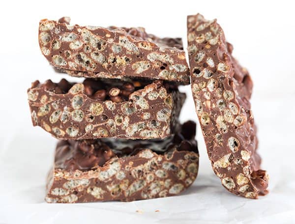 These homemade Crunch bars are SO easy and only require TWO ingredients!