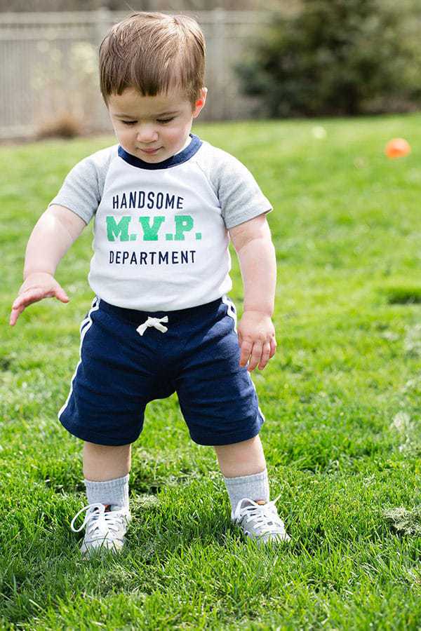 Joseph playing in the yard - 15 months