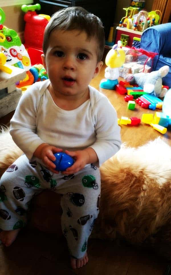 Joseph taking a seat on Einstein