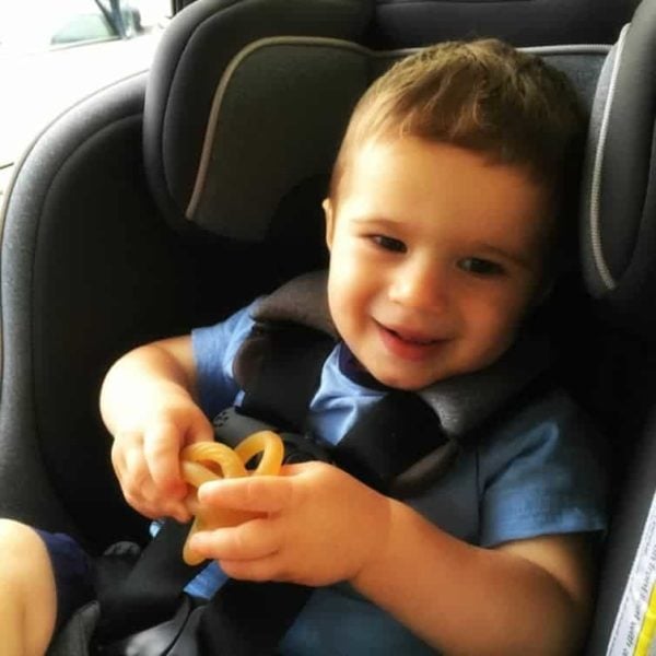 Joseph in the car - 17 months