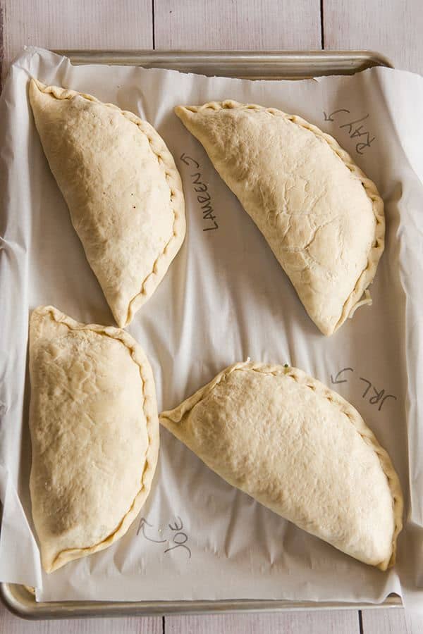 Simple, classic calzones made from an easy pizza dough and with an unlimited assortment of filling possibilities!