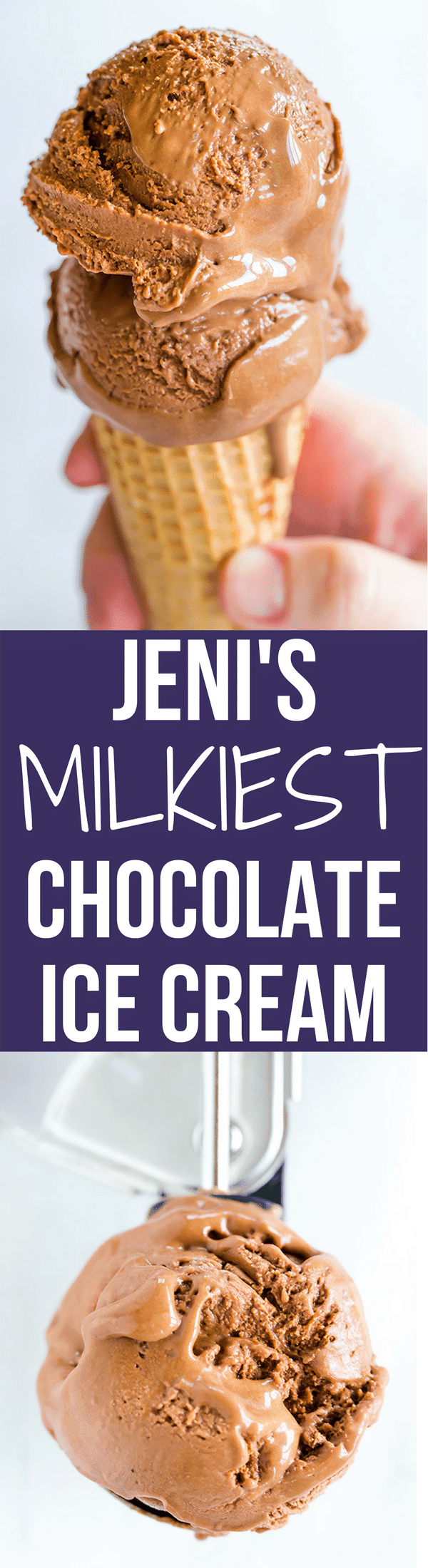 The famous "milkiest chocolate ice cream" from Jeni's Splendid Ice Creams - it's egg-free, rich, and has the most amazing chocolate flavor!