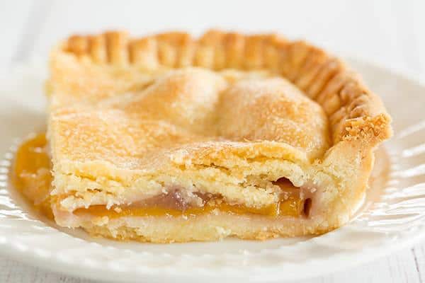 Nectarine Slab Pie - Homemade pie with a tender pastry crust and filled with both yellow and white nectarines. A summer must!