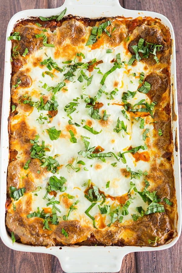 An Italian spin on traditional Greek pastitsio with layers of pasta, meat, cream sauce, and cheese. A rich recipe perfect for company!