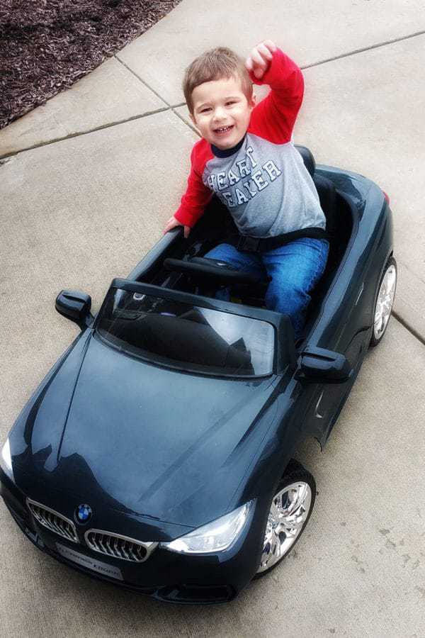 Joseph riding around in his car!