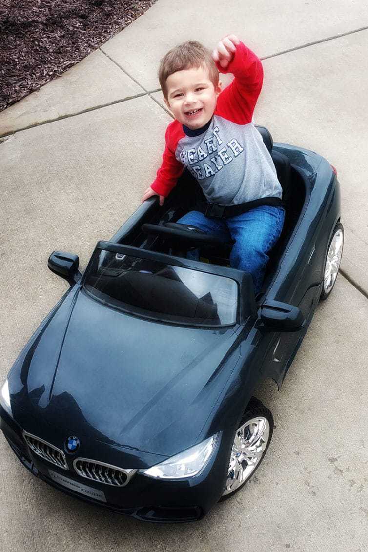 Joseph riding around in his car!
