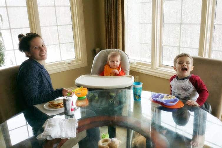 Me with Dominic and Joseph at lunchtime