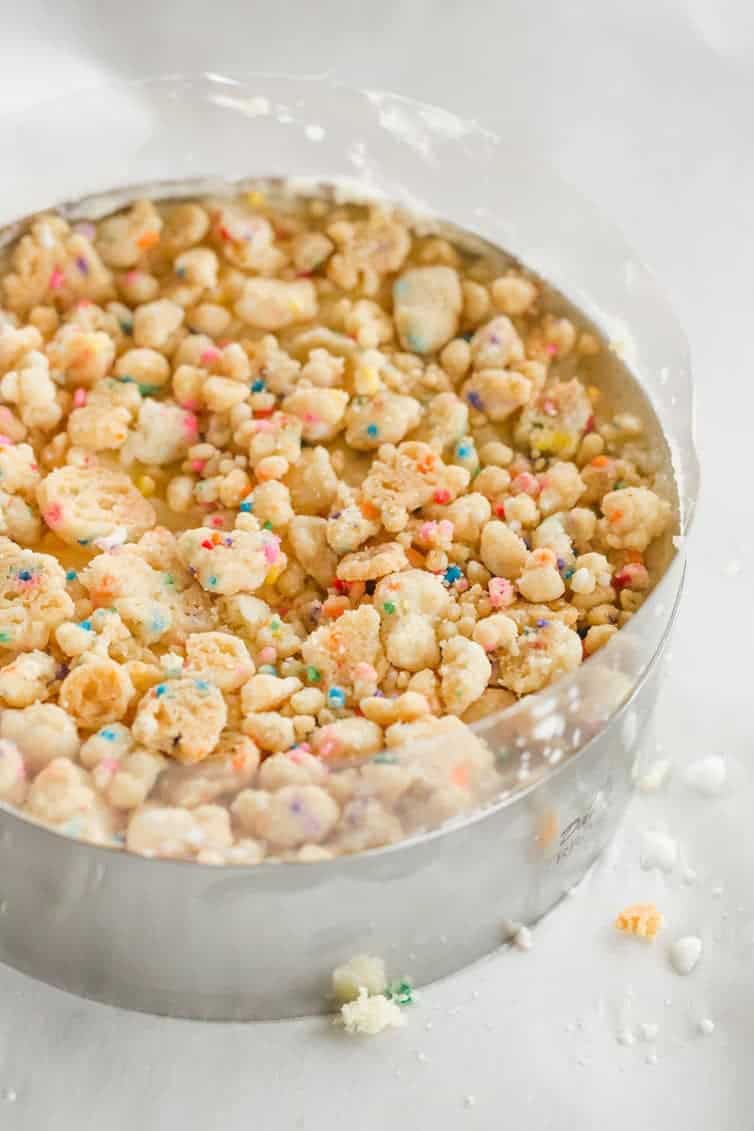 The famous Momofuku Milk Bar Birthday Layer Cake - Layers of funfetti cake loaded with sprinkles, vanilla frosting, and birthday cake crumbs!