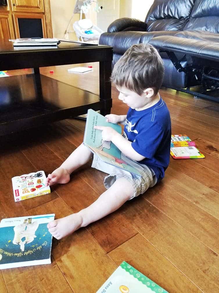 Joseph reading to himself