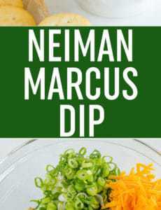 Neiman Marcus Dip is inspired by a dip served at their restaurants; a super easy combination of bacon, cheese, scallions, almonds, mayo and hot sauce... Ready in just 15 minutes!