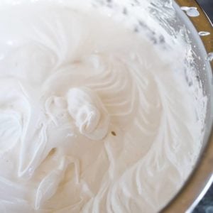 A bowl with seven minute frosting in it.