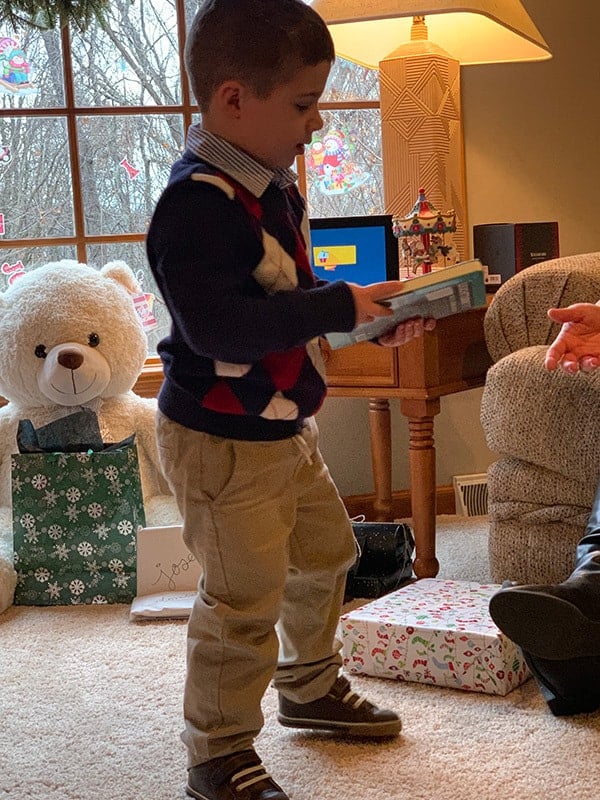 Joseph handing out presents.