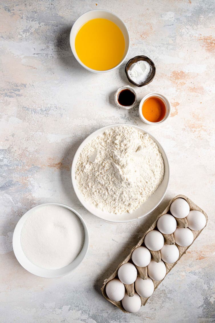Ingredients prepped for pizzelle